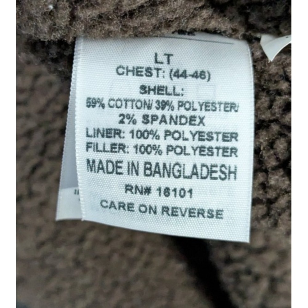 Vintage CE Schmidt Workwear Jacket Men Large/Tall Brown Sherpa Lined Hooded - Picture 12 of 15